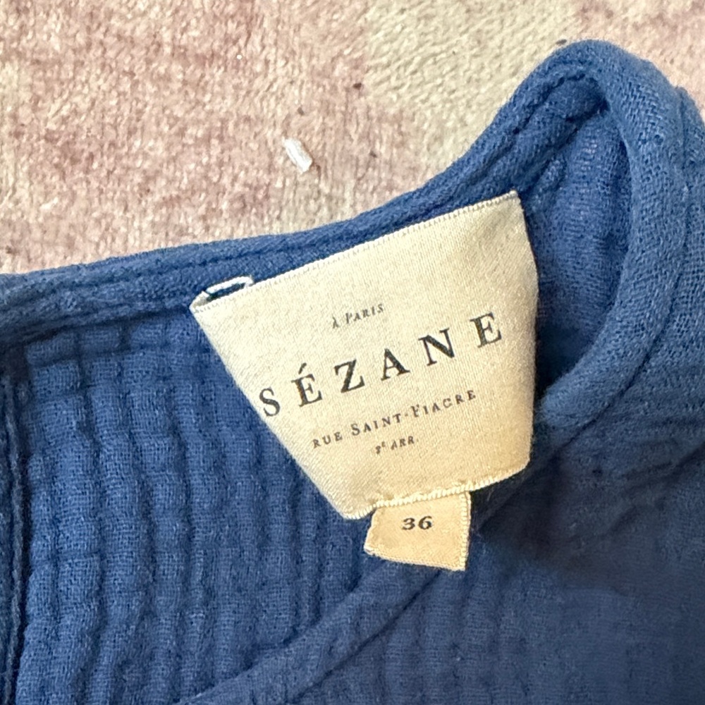 Sezane Ruffle Sleeve Top - Picture 2 of 3